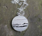 White Out — A Landscape Jasper Pendant Necklace in Sterling Silver