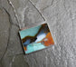 Baby Blue Skies — A Rare Gemscilia Scenic Landscape Reversible Pendant Necklace in Sterling Silver