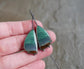 High Tide — A Pair of Petrified Wood Drop Earrings in Oxidized Sterling Silver