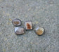 Eenie Meenie Miney Mo — Two Pair of Dendritic Agate Stud Earrings in Oxidized Sterling Silver and Solid 14kt Gold