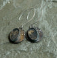 Moon Whispers - A Pair of Dendritic Agate Dangle Earrings in Oxidized Sterling Silver