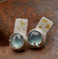 Pearls of Wisdom — A Pair of Fluorite and MOP Studs in Sterling and 14kt Gold