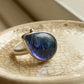 Frozen in Time: Violet Rain — A Bridewell Stone Ring in Sterling Silver and 14kt Gold — Size 7 1/2