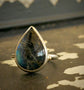 Million Sparkles on the Water — A Labradorite and Golden Rutilated Quartz Doublet Ring — Size 7 3/4