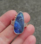 Legend of Rhythm - An Australian Boulder Opal in Sterling Silver and 14kt Gold — Size 7 3/4