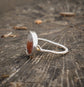 Moonlit Embers — A Dendritic Agate Statement Ring in Sterling Silver and 14kt Gold — Size 8 3/4