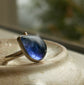 Frozen in Time: Violet Rain — A Bridewell Stone Ring in Sterling Silver and 14kt Gold — Size 7 1/2