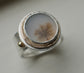 Middle of Forever — A Dendritic Agate Ring in Sterling and 14kt Gold — Size 6 1/2