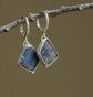 Ebb and Flow — A Pair of Australian Boulder Opal Earrings in Sterling Silver and 14kt Gold