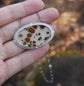 Cinnamon Daisy Field — A Dendritic Agate Necklace in Sterling Silver